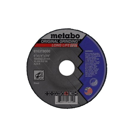 METABO Grinding Wheel 5" x 1/4" x 7/8" - A24R Original LL 616308000